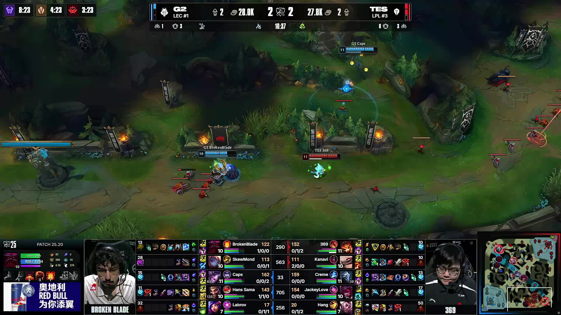 今天的德国杯首发阵容： Tarzan 对阵他旧俱乐部 Weibo Gaming